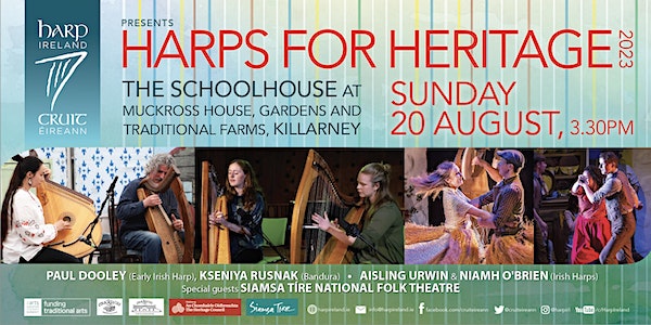 Harps for Heritage 2023 | Muckross Schoolhouse event promotion