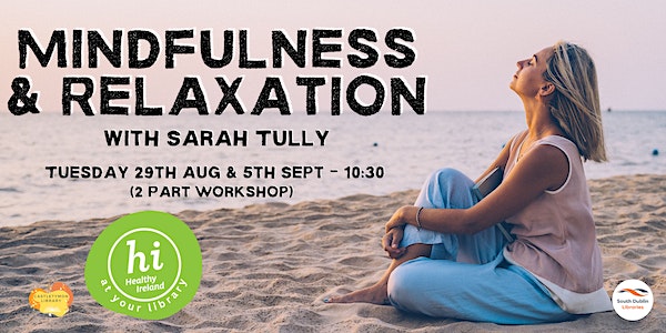 Mindfulness and relaxation with Sarah Tully event promotion