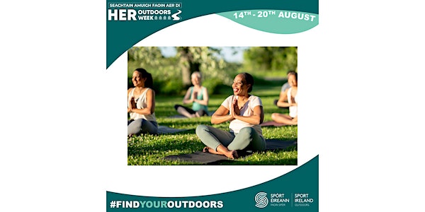 Outdoor Yoga for Women and Girls - HER OUTDOORS 2023 event promotion