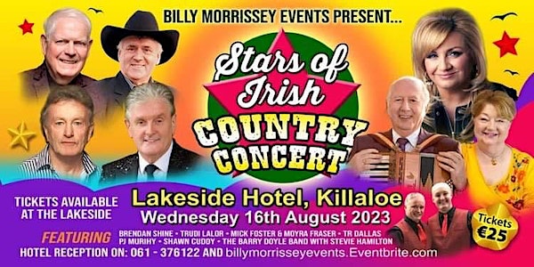 Stars of Irish Country Concert event promotion