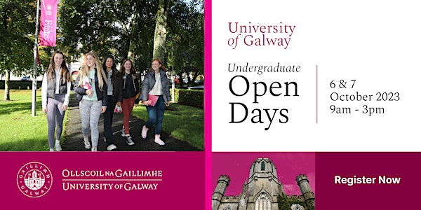 University of Galway Undergraduate Open Days event promotion
